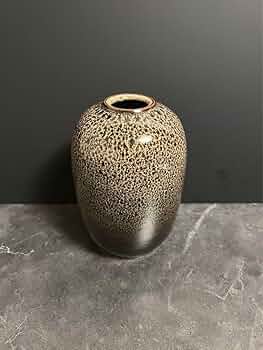 花入れ　内田邦夫　なまこ釉　茶道具　　花瓶 Amazon.co.jp: 海鼠釉 花瓶 花器 壺 フラワーベース 内田邦夫作